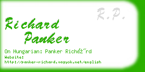 richard panker business card